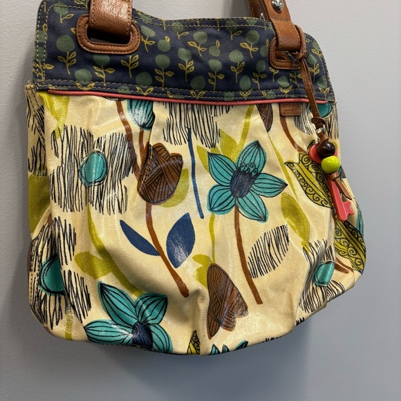 Fossil Keyper Coated Canvas Tote Bag Purse - Picture 4 of 16